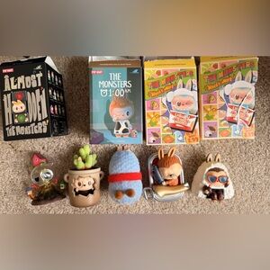 Pop Mart Labubu Figurines Wacky Mart, The Monsters 1:00 a.m., Almost Hidden